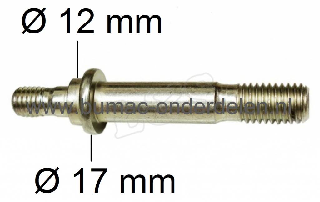 Kraagbout voor Stihl, Tapeind voor Montage Zaagblad en Kettingdeksel van Stihl Kettingzaag 029 - 039 - MS290 - MS310 - MS390 Stihl Draadeind voor Bevestigen Rechter zijkap en Zaagblad Motorzaag onderdeel