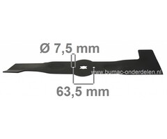 Mes 47,6 Cm voor MTD Grasmaaiers met 48 Cm Maaibreedte, GE48, 48PT, 48PMB, FF48RB, 48SPM, Grasmaaiermessen Mtd, Cub Cadet, Wolf, Yardman, White, Bolens Gazonmaaiers, Loopmaaiers, Cirkelmaaiers, Maaibladen Duwmaaiers, Grasmaaimachines