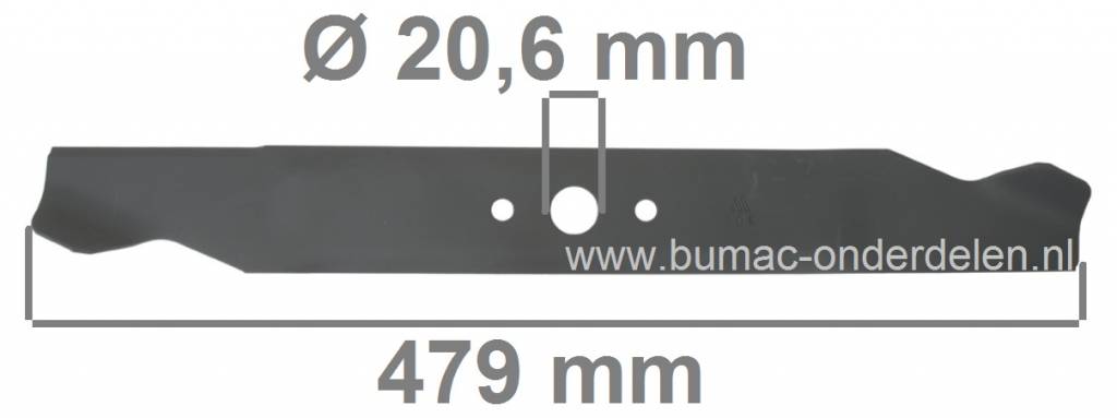 MTD Mes 47,9 Cm voor 21 Inch Loopmaaiers, Maaimessen Cub Cadet, Bolens, Yardman, White, Wolf, Mtd Handmaaiers 21" Maaibreedte, Gazonmaaiermessen, Maaibladen voor Grasmaaiers, Duwmaaiers