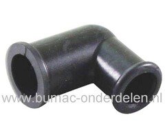 Elleboog voor Ontluchting van Briggs and Stratton Motor met Horizontale en Verticale Krukas onder andere Sprint - Classic en Quattro en 091200, 092200, 093300, 093400, 094000, 094200, 094300, 095200, 095300, 095400, 096300, 097300, 097400, B&S Ontluchter