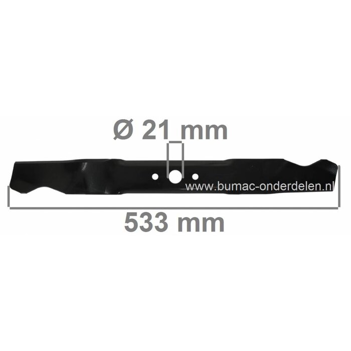 Grasmaaiermes 53,3 Cm voor MTD, Gutbrod, Cub Cadet, Bolens, Wolf, White, Yardman 21 Inch Mulch Grasmaaiers, HB53REL, E478, 21-53, GES53E, RMB53S, YM5021E, Maaimes voor Gazonmaaiers met 21", 53 Cm Maaibreedte, Maaibladen voor Cirkelmaaiers, Motormaaiers