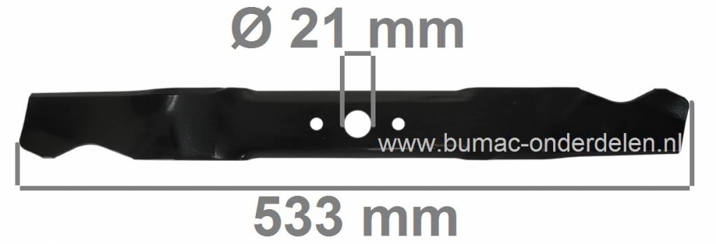 Grasmaaiermes 53,3 Cm voor MTD, Gutbrod, Cub Cadet, Bolens, Wolf, White, Yardman 21 Inch Mulch Grasmaaiers, HB53REL, E478, 21-53, GES53E, RMB53S, YM5021E, Maaimes voor Gazonmaaiers met 21", 53 Cm Maaibreedte, Maaibladen voor Cirkelmaaiers, Motormaaiers