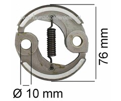 Koppeling voor Kawasaki KT17 - TD33 - TD40 - TD48 - TG33 - TJ045E Motoren op Bosmaaier - Bermmaaier - Strimmer, Alko BC330 - BC400 - BC480 Bosmaaiers Centrifugaalkoppeling Kawasaki, Centrifugaal Koppelingen, onderdeel