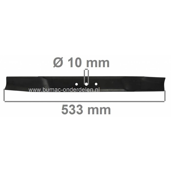 MTD Maaimes 53,3 Cm voor 21 Inch Loopmaaiermodellen DeLuxe 53 S, Deluxe 53SSL, Bolens, CubCadet, Gutbrod, Mtd, Yardman, Wolf, White Grasmaaiermessen, Maaibladen voor Grasmaaimachines 21", Gazonmaaierbladen, Maaibladen voor Motormaaiers