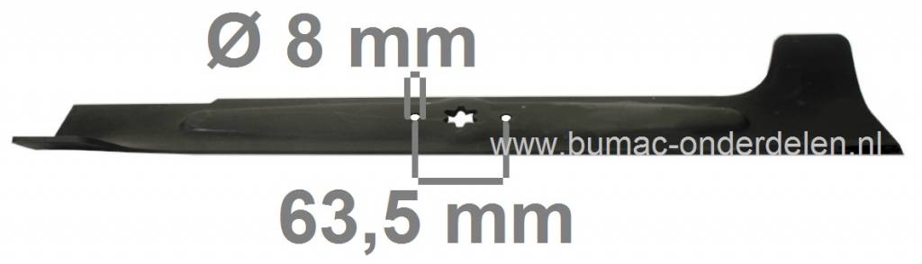 Maaimes 60 Cm voor MTD, Gutbrod, Wolf, Bolens, Cub Cadet, White, Yardman Zitmaaiers, Frontmaaiers, Tuintrekkers, Maaimessen MTD 404, DX60, Pinto, RMH 6,5-60