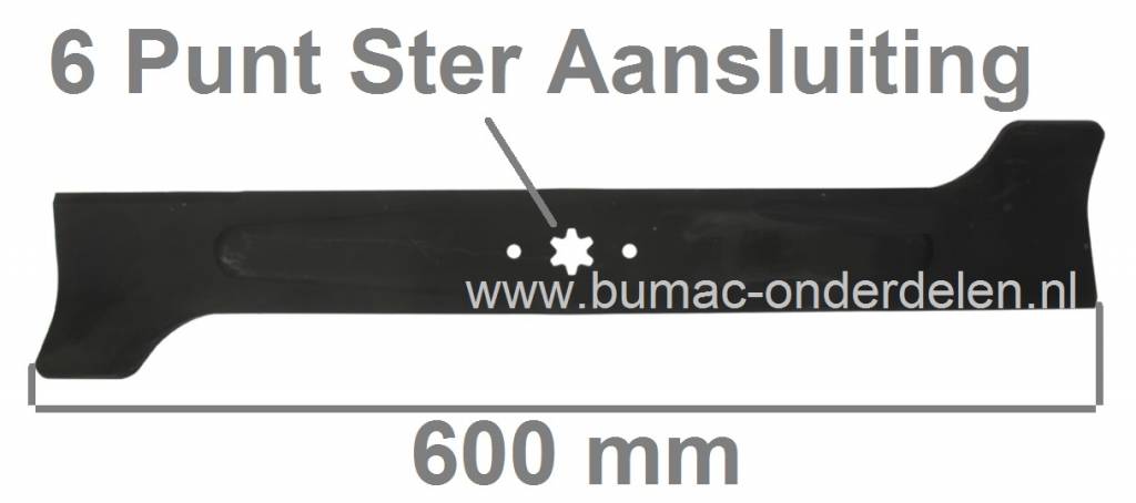 Maaimes 60 Cm voor MTD, Gutbrod, Wolf, Bolens, Cub Cadet, White, Yardman Zitmaaiers, Frontmaaiers, Tuintrekkers, Maaimessen MTD 404, DX60, Pinto, RMH 6,5-60