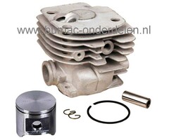 Zuiger en Cilinder Ø 48 mm voor Husqvarna - Jonsered  362 - 365 en CS2165 Kettingzaag, Motorzaag Revisieset bestaande uit Cilinder, Zuiger, Zuigerveren, Pistonpen en Borgveren Komt ook Voor Op Partner - Mc Culloch