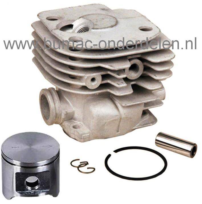 Husqvarna - Jonsered Zuiger en Cilinder Ø 48 mm voor 362 - 365 en CS 2165 Kettingzaag, Motorzaag Revisieset bestaande uit Cilinder, Zuiger, Zuigerveren, Pistonpen en Borgveren Komt ook Voor Op Partner - Mc Culloch