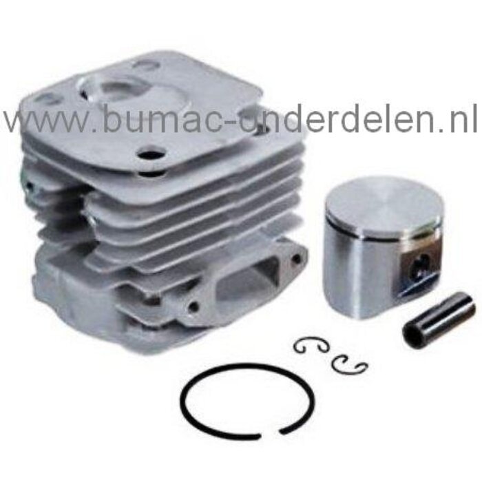 Husqvarna - Jonsered Zuiger en Cilinder Ø 48 mm voor 362 - 365 en CS 2165 Kettingzaag, Motorzaag Revisieset bestaande uit Cilinder, Zuiger, Zuigerveren, Pistonpen en Borgveren Komt ook Voor Op Partner - Mc Culloch