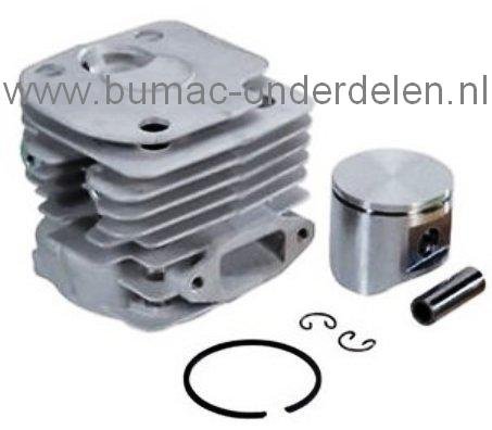 Husqvarna - Jonsered Zuiger en Cilinder Ø 48 mm voor 362 - 365 en CS 2165 Kettingzaag, Motorzaag Revisieset bestaande uit Cilinder, Zuiger, Zuigerveren, Pistonpen en Borgveren Komt ook Voor Op Partner - Mc Culloch