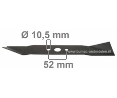 Mes 32,5 Cm voor Electromaaiers van EFCO - EMAK - OLEO MAC, Grasmaaiermessen voor Elektrische Gazonmaaiers, Maaibladen Efco, Emak, Oleo-Mac K35, PR35, PR35E, PR35R, PR35S Electrische Grasmaaimachines, Maaimessen voor Elektromaaiers onderdeel