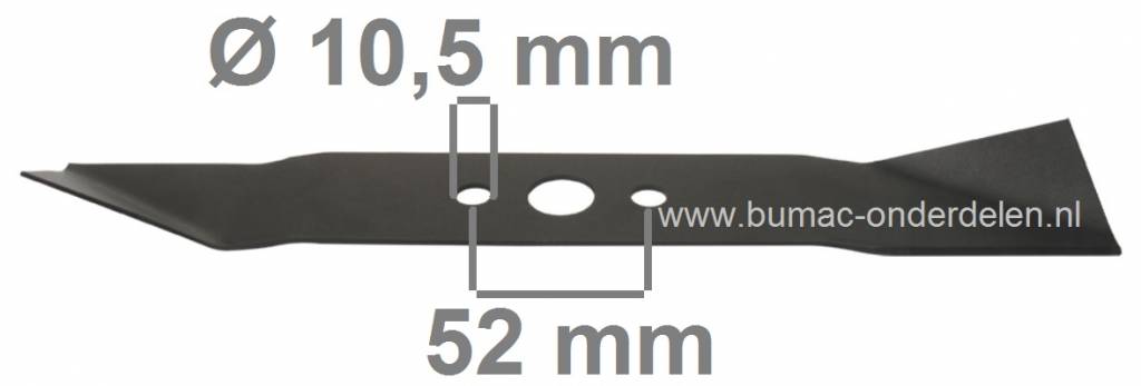 Mes 32,5 Cm voor Electromaaiers van EFCO - EMAK - OLEO MAC, Grasmaaiermessen voor Elektrische Gazonmaaiers, Maaibladen Efco, Emak, Oleo-Mac K35, PR35, PR35E, PR35R, PR35S Electrische Grasmaaimachines, Maaimessen voor Elektromaaiers onderdeel