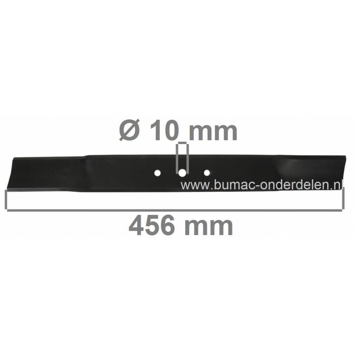 Maaimes 45,6 Cm voor Efco, Emak en Oleo-Mac Gazonmaaiers, Loopmaaiermodellen G 47, G 47 A, G 47 TAS, G 47 X, G 48, G 48 PB, LR 47, LR 47 PB, LR 48, Maaimessen voor Cirkelmaaiers, Duwmaaiers EFCO, EMAK, OLEO-MAC G47A, G47TAS, G47X, G48PB, LR47PB, LR48