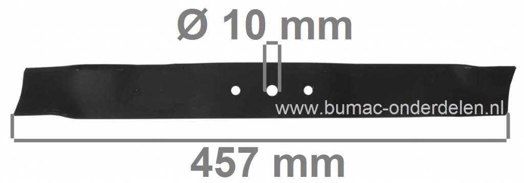 Mulchmes 45,7 Cm voor Oleo-Mac G48PB Loopmaaiers, EFCO, EMAK, OLEO MAC Maaimessen voor G 48 PB Gazonmaaiers, Motormaaiers, Cirkelmaaiers, Maaibladen voor Benzinemaaiers, Grasmaaimachines