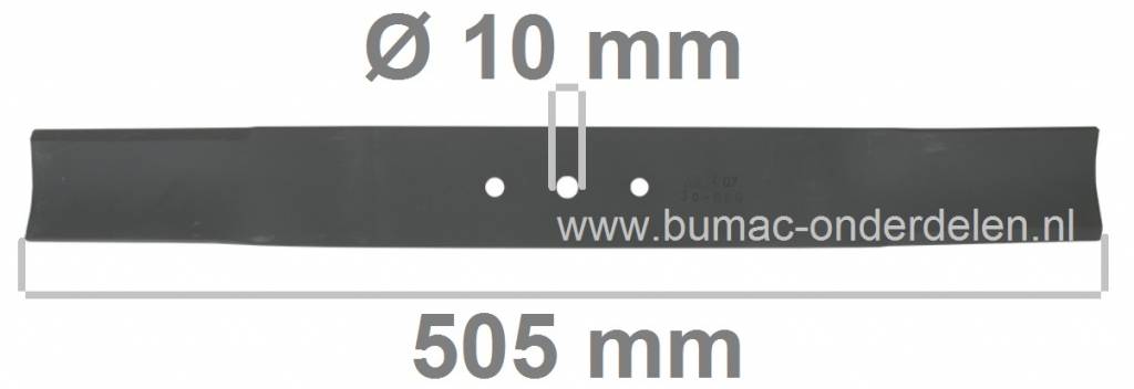 Maaimes 50,5 Cm Oleo-Mac, Efco, Emak, Sandrigarden, Queen Garden Loopmaaiers G53, GI53, G53TX, LR53, Grasmaaiermessen EFCO - EMAK - OLEOMAC Duwmaaiers, Grasmaaimachines, Maaimessen, Maaibladen voor Cirkelmaaiers, Benzinemaaiers, Gazonmaaiers