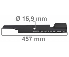 Maaimes 45,7 Cm voor Scag en Bunton Zitmaaiers 36" en 52", Maaimessen voor 90-2T, 90-2TH, 90-4T, 90-4TH SCAG, BUNTON Tuintrekkers met 36 Inch/91 Cm Maaibreedte met 2 Messen en 52 Inch/132 Cm Maaidek met 3 Maaimessen, Zitmaaiermesssen, Maaiblad, onderdeel