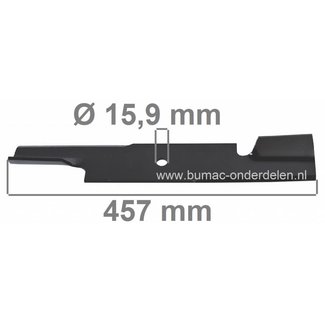 Maaimes 45,7 Cm voor Scag en Bunton Zitmaaiers 36" en 52", Maaimessen voor 90-2T, 90-2TH, 90-4T, 90-4TH SCAG, BUNTON Tuintrekkers met 36 Inch/91 Cm Maaibreedte met 2 Messen en 52 Inch/132 Cm Maaidek met 3 Maaimessen, Zitmaaiermesssen, Maaiblad, onderdeel