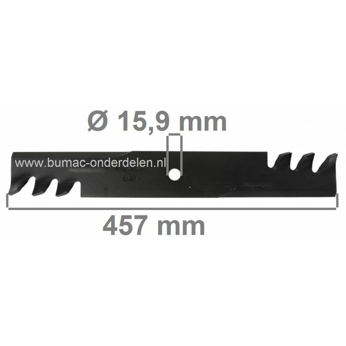 Gator Mulchmes 45,7 Cm Bunton, Scag 36 Inch en 52 Inch Zitmaaiers 90-2T, 90-2TH, 90-4T, 90-4TH, Maaimessen BUNTON, SCAG, JOHN DEERE, GREAT DANE, SABO, Mulchingmes, Messen Tuintrekkers, Mini Tractoren met 92 Cm en 132 Cm Maaibreedte, 481711, 482235, 101485