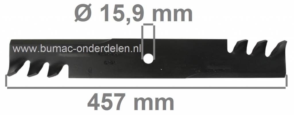 Gator Mulchmes 45,7 Cm Bunton, Scag 36 Inch en 52 Inch Zitmaaiers 90-2T, 90-2TH, 90-4T, 90-4TH, Maaimessen BUNTON, SCAG, JOHN DEERE, GREAT DANE, SABO, Mulchingmes, Messen Tuintrekkers, Mini Tractoren met 92 Cm en 132 Cm Maaibreedte, 481711, 482235, 101485