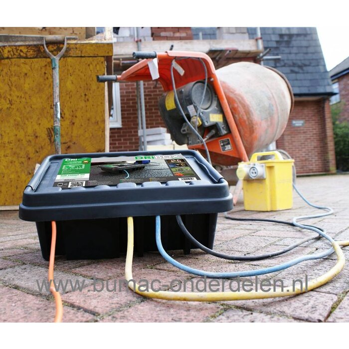 Box voor Waterdichte en Veilige Stroomverdeling, Waterdichte Kabelbox met 5 uitgangen of Ingangen, Dribox voor Tuin Verlichting - Verbouwen - Vakantie - Grasmaaien - Hogedrukreiniger - Scootmobiel - Robotmaaier
