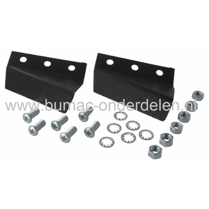 Windvleugels voor 510356 Maaimessen SNAPPER, Mestip Set van 2 Stuks met Schroeven en Moeren, Gravely, Ariens, Simplicity, Murray, Noma, Snapper Gazonmaaiers, Benzinemaaiers, Zitmaaiers, Tuintrekkers onderdeel