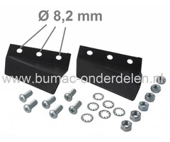 Windvleugels voor 510356 Maaimessen SNAPPER, Mestip Set van 2 Stuks met Schroeven en Moeren, Gravely, Ariens, Simplicity, Murray, Noma, Snapper Gazonmaaiers, Benzinemaaiers, Zitmaaiers, Tuintrekkers onderdeel