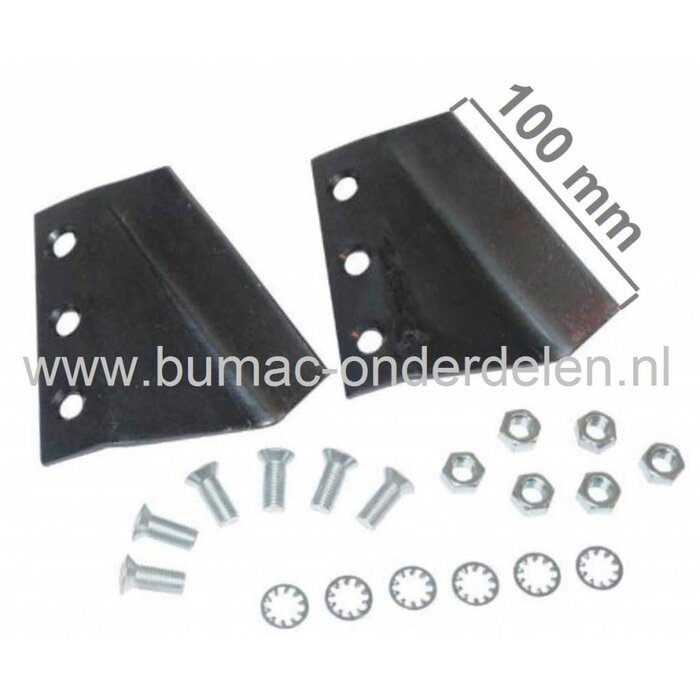 Windvleugels voor 510356 Maaimessen SNAPPER, Mestip Set van 2 Stuks met Schroeven en Moeren, Gravely, Ariens, Simplicity, Murray, Noma, Snapper Gazonmaaiers, Benzinemaaiers, Zitmaaiers, Tuintrekkers onderdeel