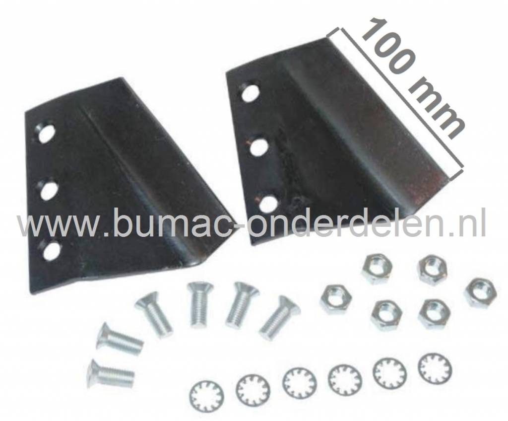 Windvleugels voor 510356 Maaimessen SNAPPER, Mestip Set van 2 Stuks met Schroeven en Moeren, Gravely, Ariens, Simplicity, Murray, Noma, Snapper Gazonmaaiers, Benzinemaaiers, Zitmaaiers, Tuintrekkers onderdeel