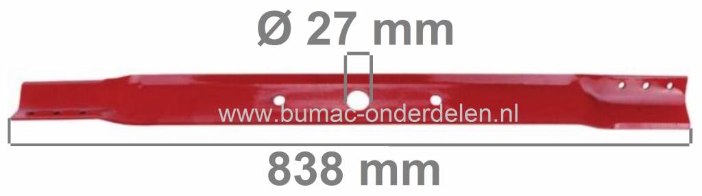 Mes 84 Cm SNAPPER 33" Zitmaaiers, Skelters, Maaimessen voor Gravely, Murray, Simplicity, Ariens, Noma, Snapper Tuintrekkers, Frontmaaiers, Minitractoren met 33 Inch - 84 Cm Maaibreedte, Maaibladen, Messen