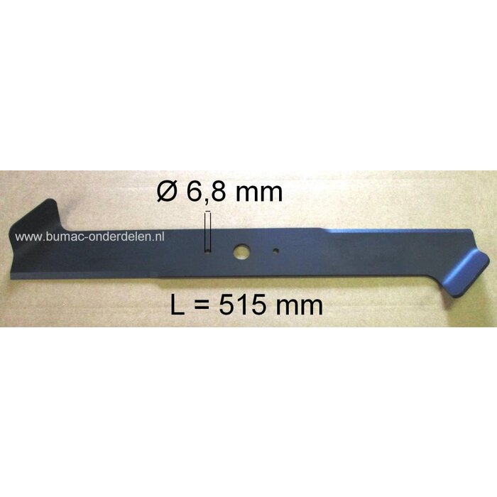 Rechter Mes 51,5 Cm voor Toro DH 150, DH 170, DH 190, DH 200, DH 210, DH 220 Zitmaaier, Tuintrekker, Grasmaaiermes voor Opvang - Mulch of Zijuitworp Maaidek van 102 Cm