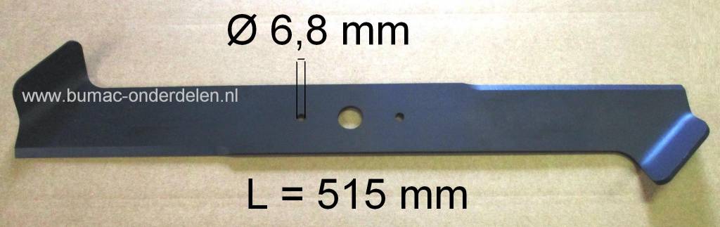Rechter Mes 51,5 Cm voor Toro DH 150, DH 170, DH 190, DH 200, DH 210, DH 220 Zitmaaier, Tuintrekker, Grasmaaiermes voor Opvang - Mulch of Zijuitworp Maaidek van 102 Cm