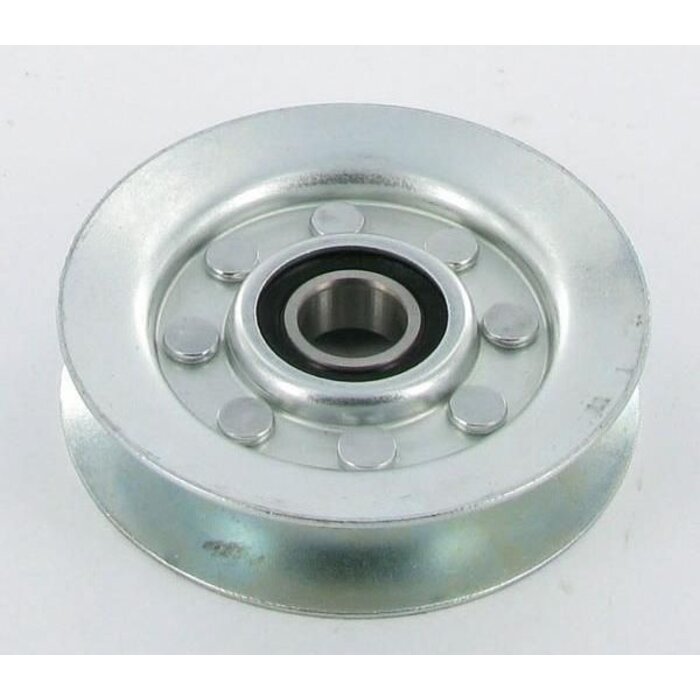 Poelie voor Spannen V snaar Maaidek - Rijaandrijving  van Zitmaaier, Frontmaaier, Castel Garden XT140, Stiga Estate, Castelgarden, Honda, Mountfield, Alpina, Dolmar, Makita, Solo, onderdeel