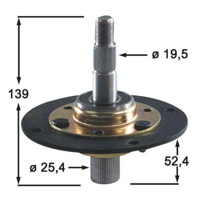 Mesas met Lagerhuis en lagers Compleet voor MTD - Yardman - Wolf - Cub Cadet - White en Bolens Zitmaaier Lagerhouder MTD