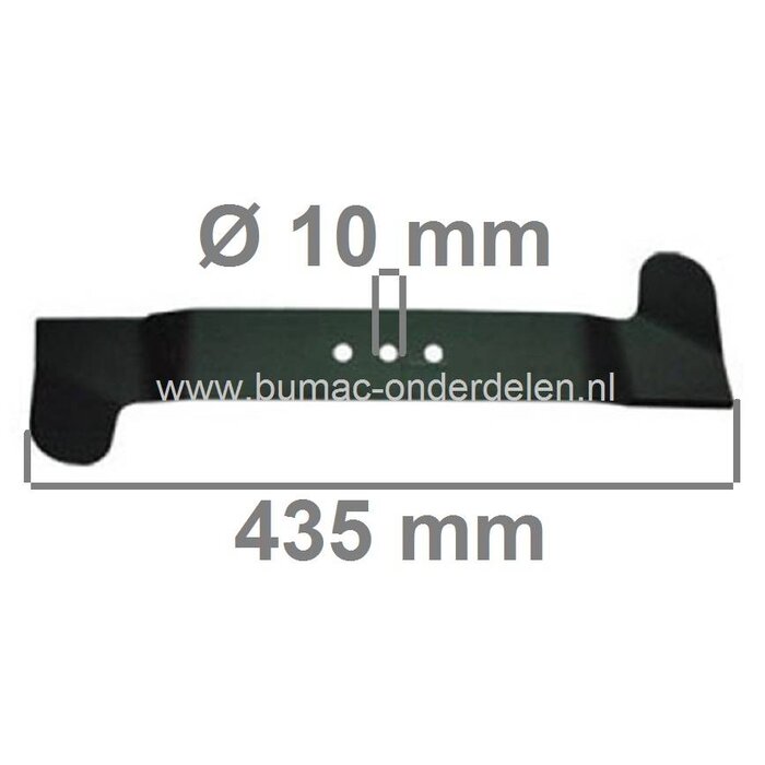 Mes 43,5 Cm STIGA - CASTELGARDEN Loopmaaiermodellen Euro 45, Euro 450, Euro 47, Euro 470, Turbo 45, Collector 45, E451B4, Combi 45, Swing 45, GGP Grasmaaiermessen voor Benzinemaaiers, Cirkelmaaiers, Maaibladen Gazonmaaiers Alpina, Mountfield, CastelGarden
