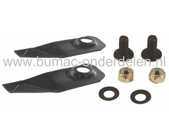 Mestips 12,3 Cm Victa Series 70 en 80 Grasmaaiers, Set van 2 Maaimessen met Bouten en Moeren voor VICTA Benzinemaaiers, Loopmaaiers, Gazonmaaiers, Messet van 2 Stuks voor Victa Series 70 & 80 vanaf Bouwjaar 1974