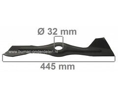 Mes 44,5 Cm WEIBANG, GARTENLAND Motormaaiers GLS 45 A, GLS 45 H, WB 435 SK AL V, WB 436 SB AL V, WB 454 HB 10, WB 454 SB 10, Weibang - Gartenland Grasmaaiermessen voor Benzinemaaiers, Cirkelmaaiers, Maaimessen, Maaibladen voor Loopmaaiers, Grasmach