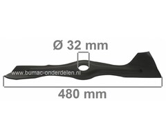 Mes 48 Cm WEIBANG, GARTENLAND Grasmachines, Gazonmaaiermessen voor Loopmaaiers van Gartenland en Weibang, Maaimessen voor Modellen WB 485 SK AL V, WB 486 SB AL V, WB 486 SB AL 10, WB 485 HK AL, WB 486 HB AL, GLA 48 AR