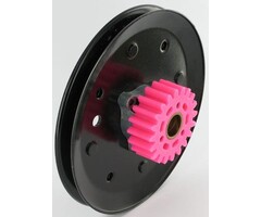 Tandwiel 20 tands met Poelie voor aandrijving Kooi Atco, Qualcast, Allett Kooimaaier