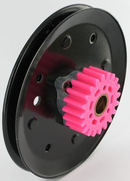 Tandwiel 20 tands met Poelie voor aandrijving Kooi Atco, Qualcast, Allett Kooimaaier