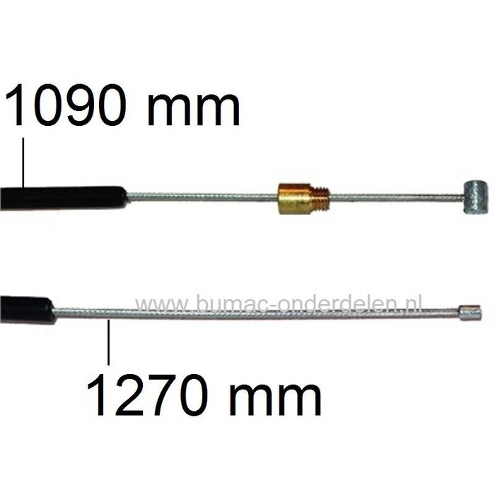 Koppelingskabel voor Atco - Qualcast en Allett Kensington Kooimaaiers, Kabel voor Aandrijving van de Kooi bij Atco Balmoral B 14 - B 17 - B 20, Qualcast Classic Petrol Punch 30 S - 35 S en 43 S, Allett Kensington 14 K - 17 K en 20 K Kooimaaiers