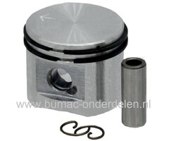 Zuiger Ø 40 mm voor STIHL Kettingzaag, Bosmaaier, Zuigerset voor Stihl 021, MS210, FS250 Motorzaag, Trimmer, Bermmaaier, Zuigerset Compleet met Zuigerveren, Pistonpen en Borgclips voor Stihl 021, MS-210, FS-250