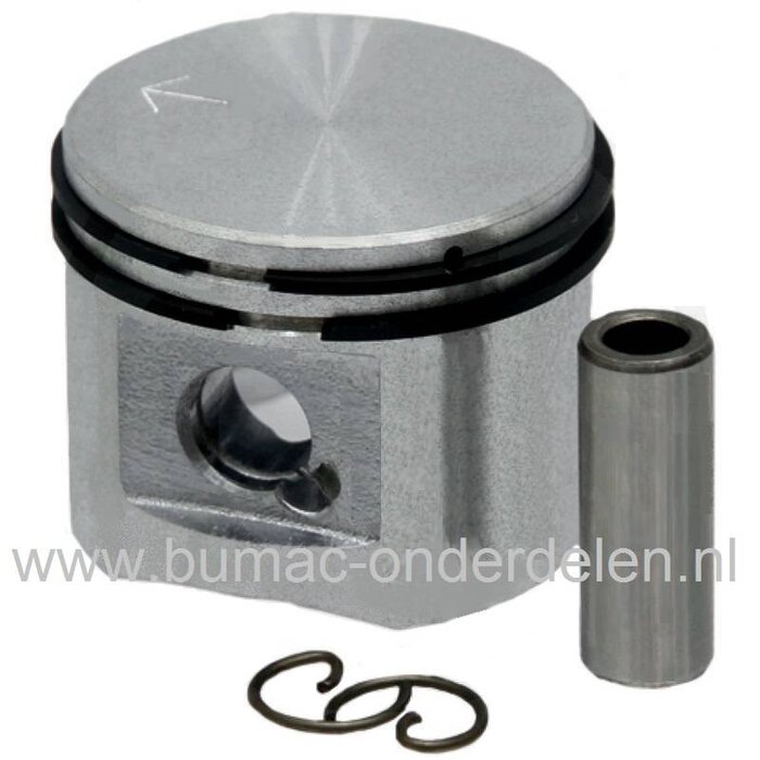 Zuiger Ø 40 mm voor STIHL Kettingzaag, Bosmaaier, Zuigerset voor Stihl 021, MS210, FS250 Motorzaag, Trimmer, Bermmaaier, Zuigerset Compleet met Zuigerveren, Pistonpen en Borgclips voor Stihl 021, MS-210, FS-250