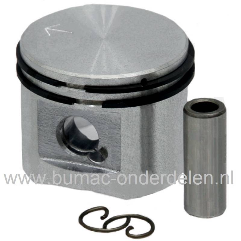 Zuiger Ø 40 mm voor STIHL Kettingzaag, Bosmaaier, Zuigerset voor Stihl 021, MS210, FS250 Motorzaag, Trimmer, Bermmaaier, Zuigerset Compleet met Zuigerveren, Pistonpen en Borgclips voor Stihl 021, MS-210, FS-250