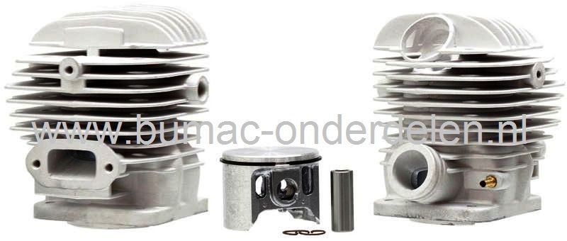 Cilinder Dolmar Ø 52 mm voor Kettingzaag PS7900, Makita DCS6401, DCS7301, DCS7901, DOLMAR, MAKITA Cylinderset Compleet met Zuiger, Zuigerveer, Pistonpen, Boring Decompressieklep, Ventiel, Kettingzagen, Motorzagen DCS 6401, DCS 7301, DCS 7901, PS 7900