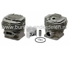 Cilinderset Ø 47 mm Dolmar, Makita, Wacker Motordoorslijpers DPC6400, DPC6401, DPC6410, PC6412S, PC6414S, PC6430, PC6435, BTS930, Cylinder, Zuiger, Zuigerveren, Pistonpen voor Bandenzaag, Bandenslijper, Doorslijpmachines MAKITA, DOLMAR, WACKER