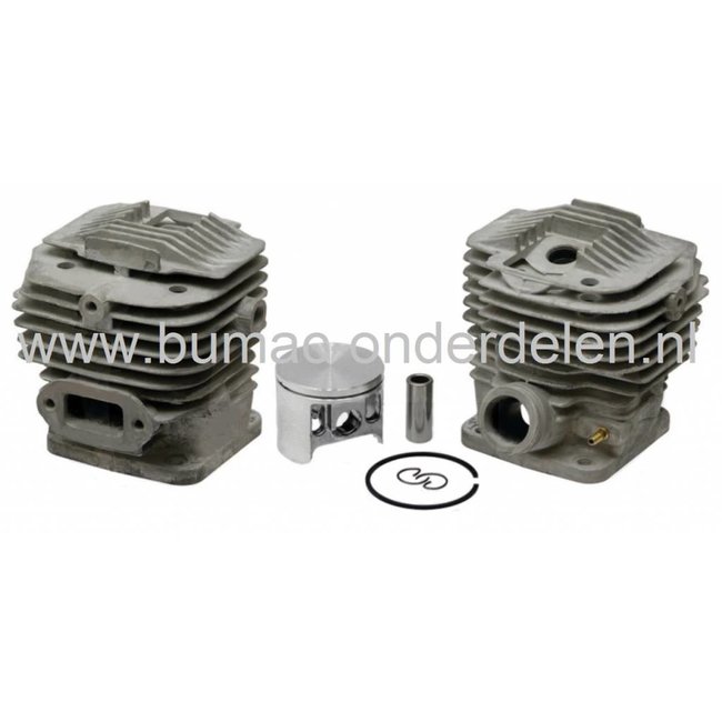 Cilinderset Ø 47 mm Dolmar, Makita, Wacker Motordoorslijpers DPC6400, DPC6401, DPC6410, PC6412S, PC6414S, PC6430, PC6435, BTS930, Cylinder, Zuiger, Zuigerveren, Pistonpen voor Bandenzaag, Bandenslijper, Doorslijpmachines MAKITA, DOLMAR, WACKER