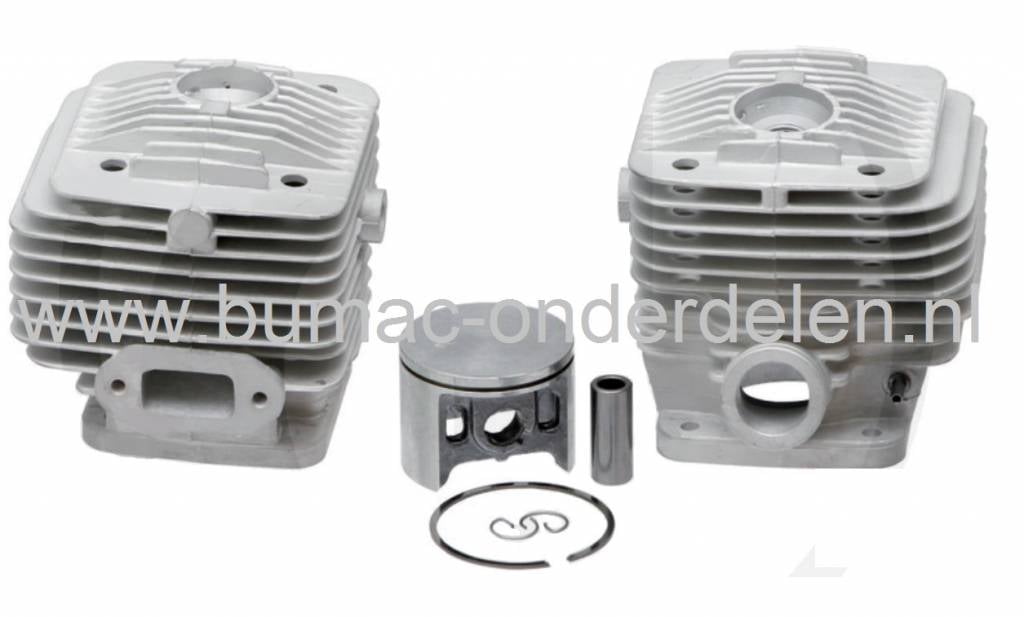 Zuiger Cilinderset Ø 50 mm DOLMAR, MAKITA, WACKER Motordoorslijper, Bandenzaag, Cylinderset inclusief Zuigerveer, Pistonpen voor Motorslijpers, Doorslijpmachines PC7312, PC7314, PC7330, PC7335, DPC7300, DPC7301, DPC7310, DPC7311, BTS1030, BTS1035, onderde