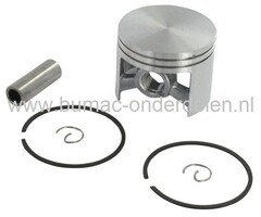 Zuiger Ø 50 mm voor Stihl Kettingzagen 044 en MS440, Zuigerset Compleet met Zuigerveren, Pistonpen en Borgringen voor Stihl Motorzaag, Kettingzaag, Stihl Zuiger met Zuigerpen en Bevestigingclips, 044, MS 440, Stihl Interne Motordelen, onderdeel