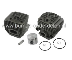 Cilinderset Ø 56 mm voor Stihl Doorslijpmachines TS700 en TS800, Stihl Cylinder Kit Compleet met Zuiger, Zuigerveren, Pistonpen, Borgclips voor Doorslijpers, Motorslijpers, Bandenzagen, Zuiger Cylinderset, onderdeel