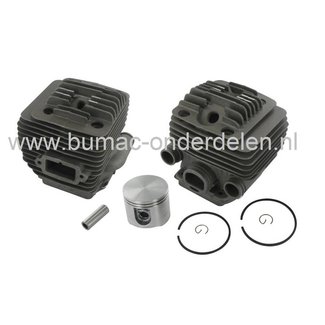 Cilinderset Ø 56 mm voor STIHL Doorslijpmachines TS700 en TS800, Stihl Cylinder Kit Compleet met Zuiger, Zuigerveren, Pistonpen, Borgclips voor Doorslijpers, Motorslijpers, Bandenzagen, Zuiger Cylinderset STIHL, Interne Motordelen Bandenslijpers